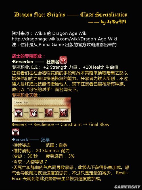 《龙腾世纪：起源》职业专精资料图文攻略