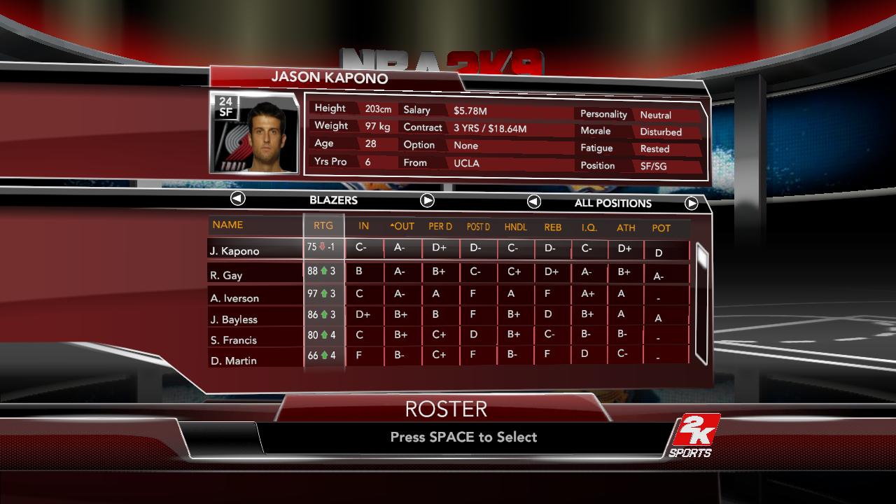 NBA2K9 ��Ա�����½���ԭ�����ܽ�