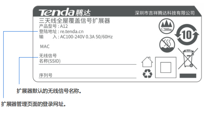 腾达(Tenda)A12默认登录网址是什么？