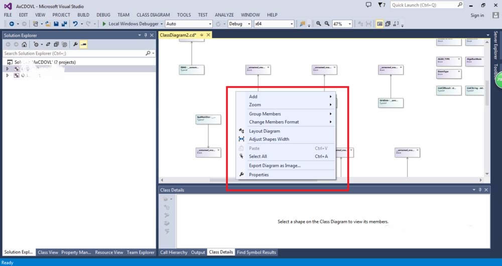 VS2013ô鿴ĿClass Diagramͼ?