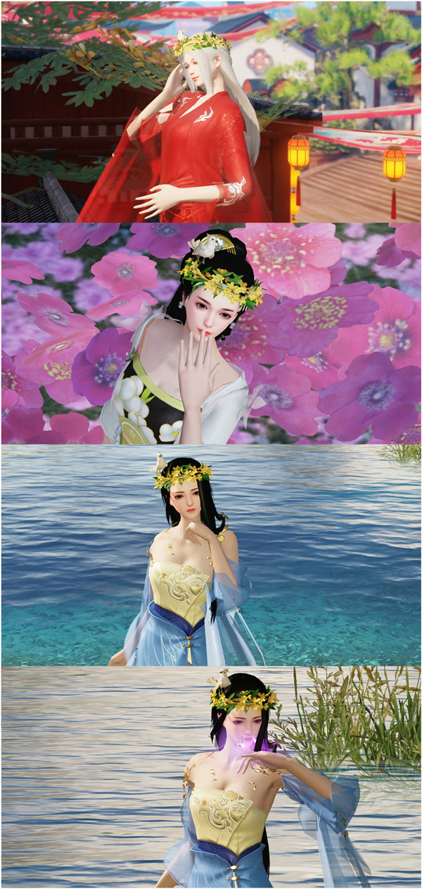 《楚留香》手游金英萼花环头饰展示