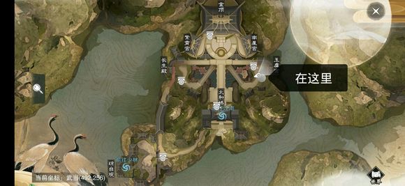 《楚留香》手游2019年2月11日打坐点位置