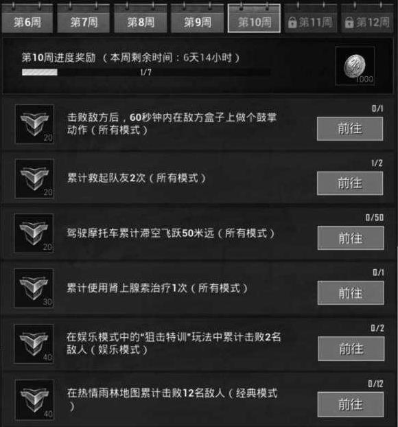 《绝地求生刺激战场》S5赛季第十周任务图文攻略