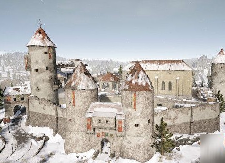 《绝地求生刺激战场》雪地地图城堡怎么打