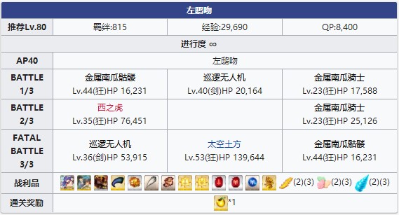 FGO万圣节三期左鸱吻配置攻略_FGO左鸱吻自由本配置掉落