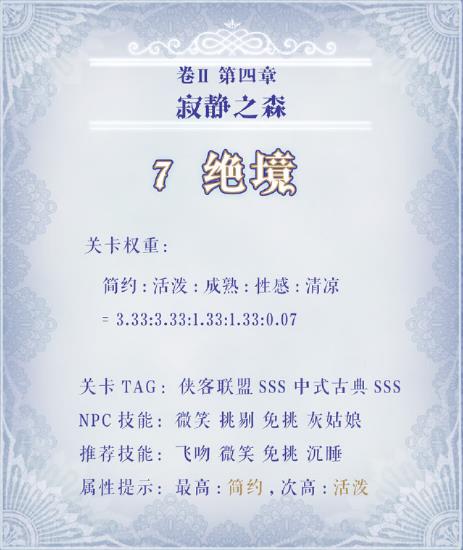 《奇迹暖暖》第二卷第四章第七关搭配攻略