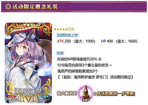 《FGO》罗生门复刻活动卡池英灵礼装详解