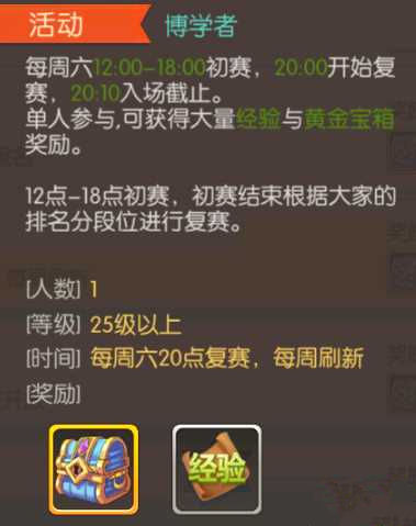 《风之大陆》博学者活动介绍