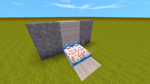 《迷你世界》床后的隐藏密室怎么做