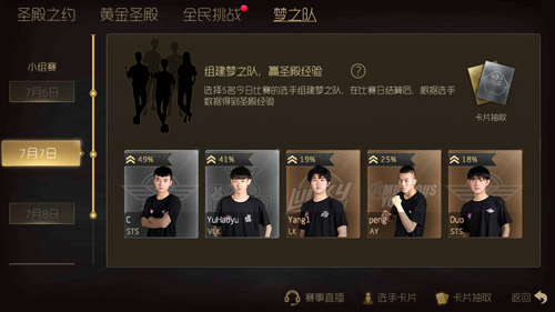 《球球大作战》梦之队组建方法