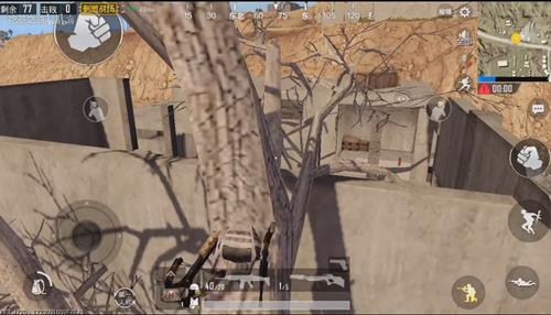 《绝地求生刺激战场》沙漠地图上树BUG