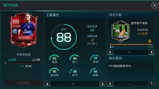 《FIFA足球世界》内马尔培养价值介绍