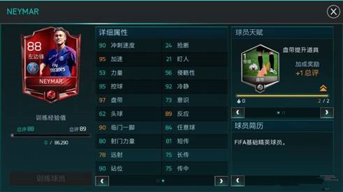 《FIFA足球世界》内马尔培养价值介绍