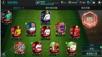 《FIFA足球世界》T1阵容搭配详解