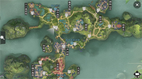 《楚留香》手游3月22日坐观万象打坐点位置