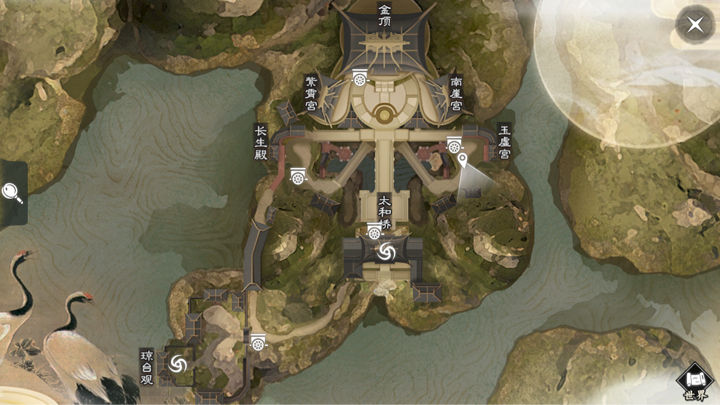 《楚留香》手游3月14日坐观万象打坐点位置介绍