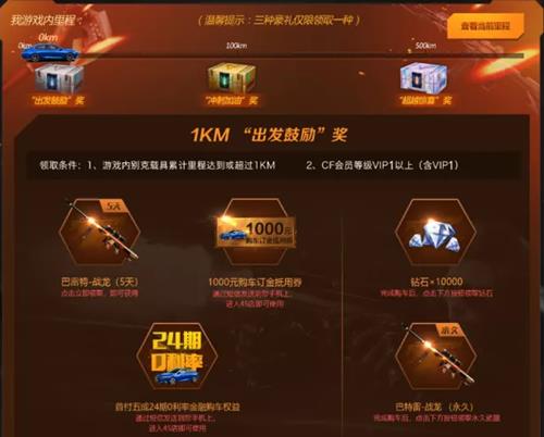 CF手游开车得武器活动