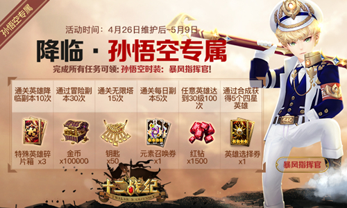 《十二战纪》孙悟空皮肤免费获取攻略