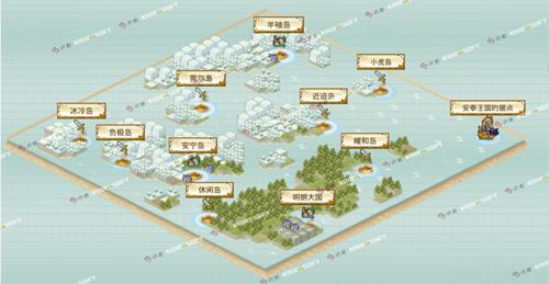 《大航海探险物语》阿里琴大陆怪物分布图