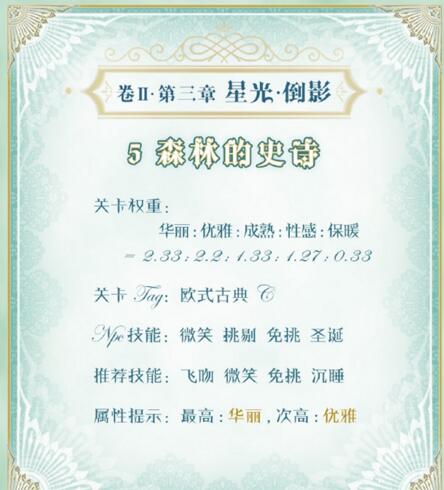 《奇迹暖暖》第二卷第三章第五关搭配攻略