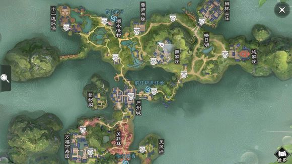 《楚留香》手游4月3日坐观万象打坐点位置