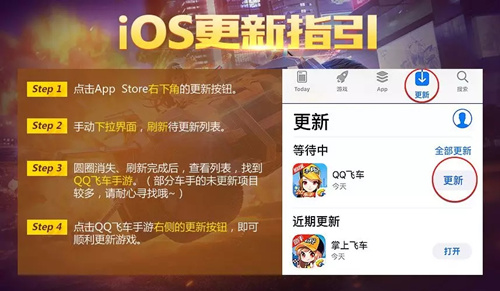 《QQ飞车》手游iOS下载缓慢更新按钮长时间不刷新怎么办