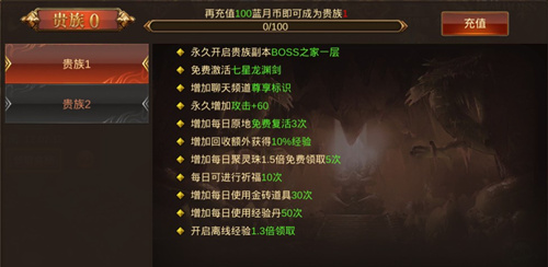 腾讯蓝月传奇贵族vip需要多少钱_腾讯蓝月传奇贵族vip各阶段需要多少钱