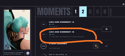 LOL手游in a single game.get takedowns on 4 unique champions什么意思